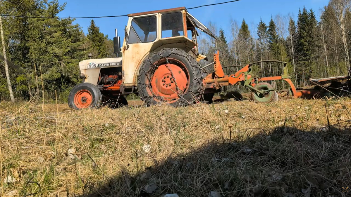 David Brown traktoren som var hovedtraktor på @LindaLandet