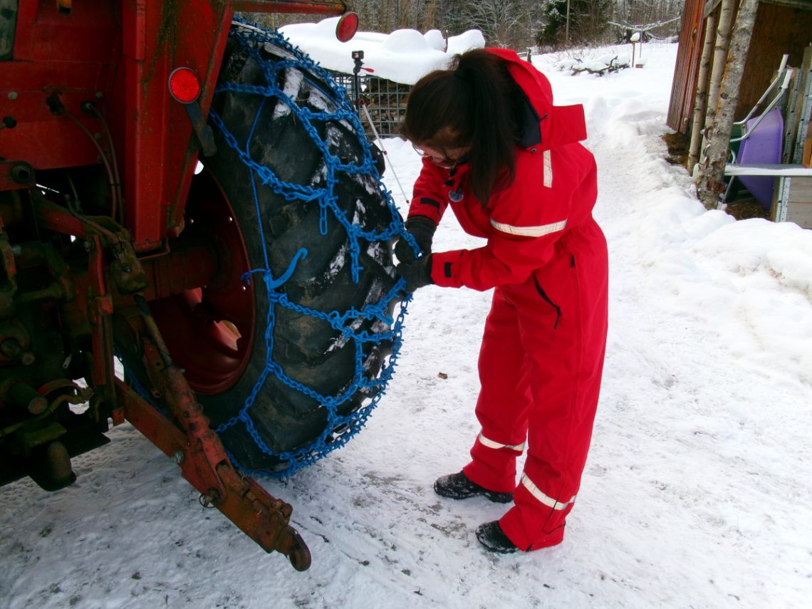 Blåmann kjettingene låses fast