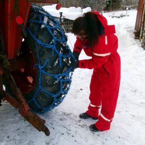 Blåmann kjettingene låses fast