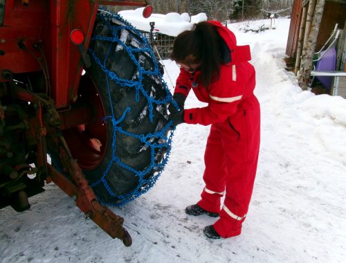 Blåmann kjettingene låses fast