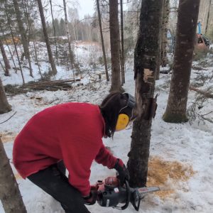 Linda med sin Jonsered